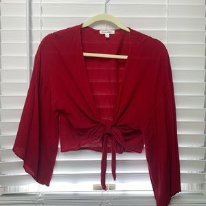 Wild Honey Red Tie Top